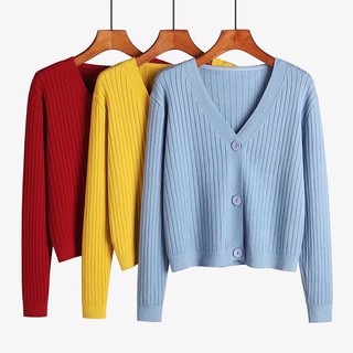 Áo Len Cardigan Dáng Ngắn Freesize