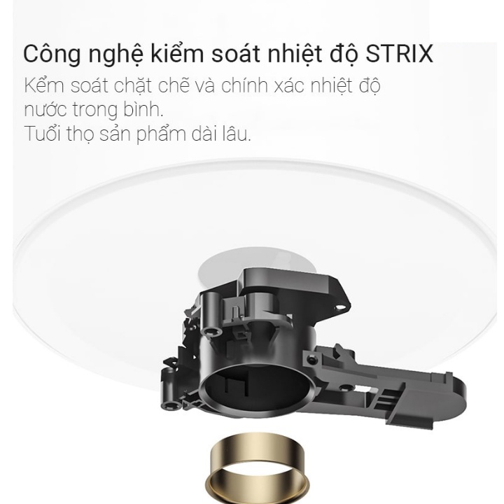 Ấm đun nước siêu tốc Xiaomi mijia 1A inox 304 bình dung tích 1.5l 1800w , 2 lớp chống bỏng , bảo hành 24 tháng