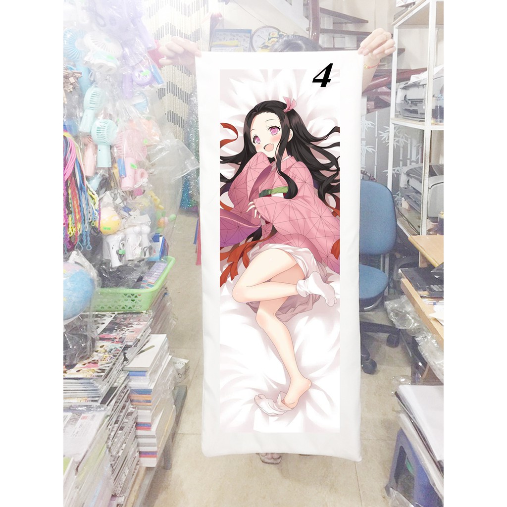 Gối ôm Kamado Nezuko kimetsu no yaiba 1mx40cm (Tặng 1 poster hoặc 1 huy hiệu)