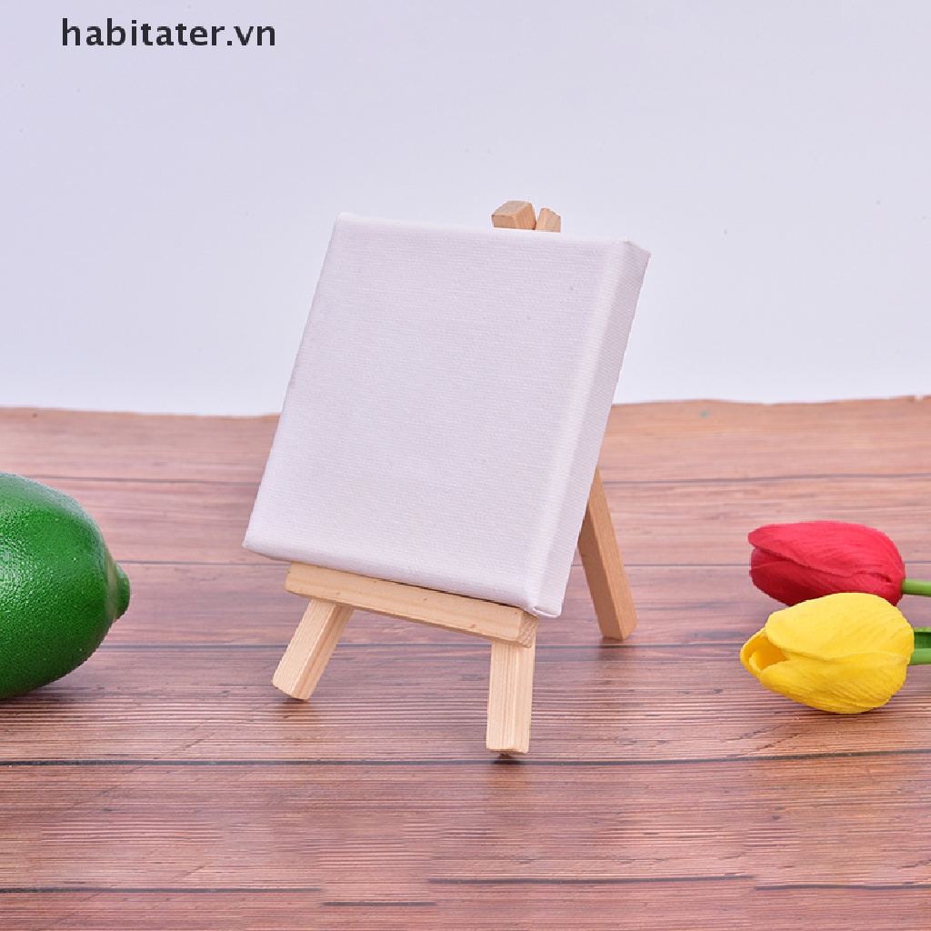 Tranh Vải Bạt Kéo Dài Khung Gỗ 10Cmx10Cm Cho Trẻ Em Vẽ Tranh