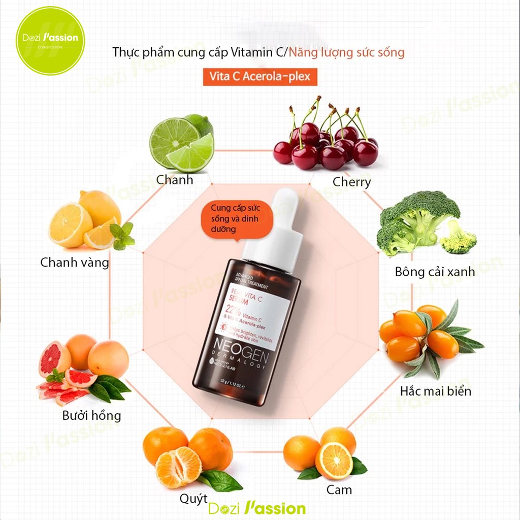 Tinh Chất Serum Neogen Vitamin C Làm Trắng Da, Mờ Thâm - Neogen Dermalogy Real Vita C Serum 32g