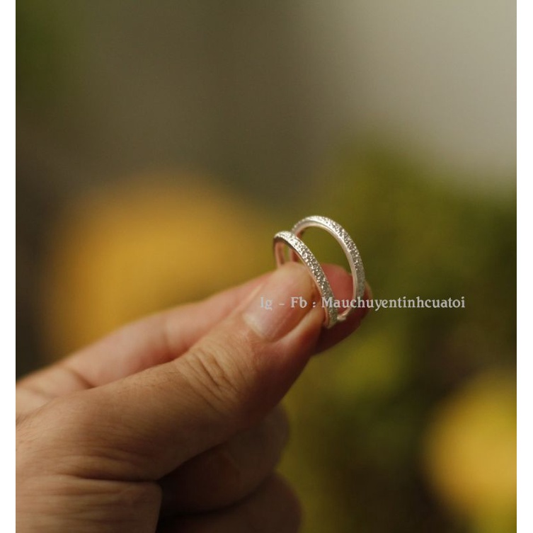 Nhẫn bạc Simple Love- Nhẫn bạc cặp đôi -  Mẩu chuyện tình của tôi