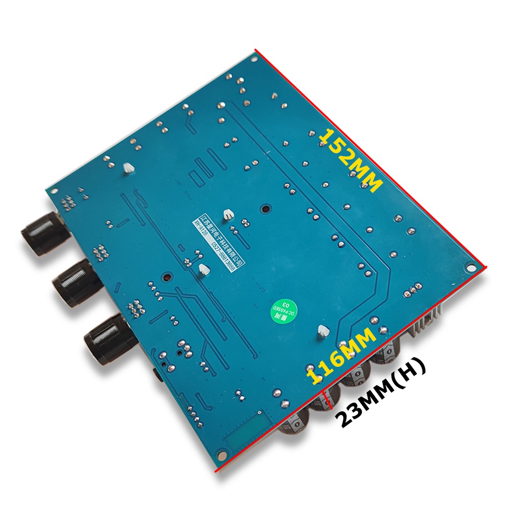 Bảng mạch khuếch đại âm thanh kỹ thuật số 2 TDA7498E 2.1 Bluetooth 5.0 160W*2+220W DC 32V