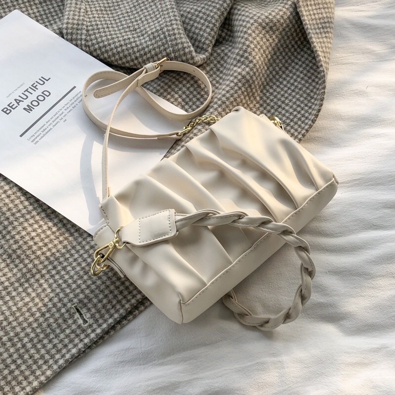 Túi đeo chéo nữ da nhúm dây xoắn Zuliashop8386