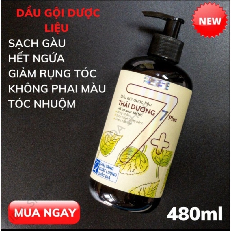 Dầu Gội Dược Liệu Thái Dương 3, 7, 7 Plus 480ml-Sao Thái Dương