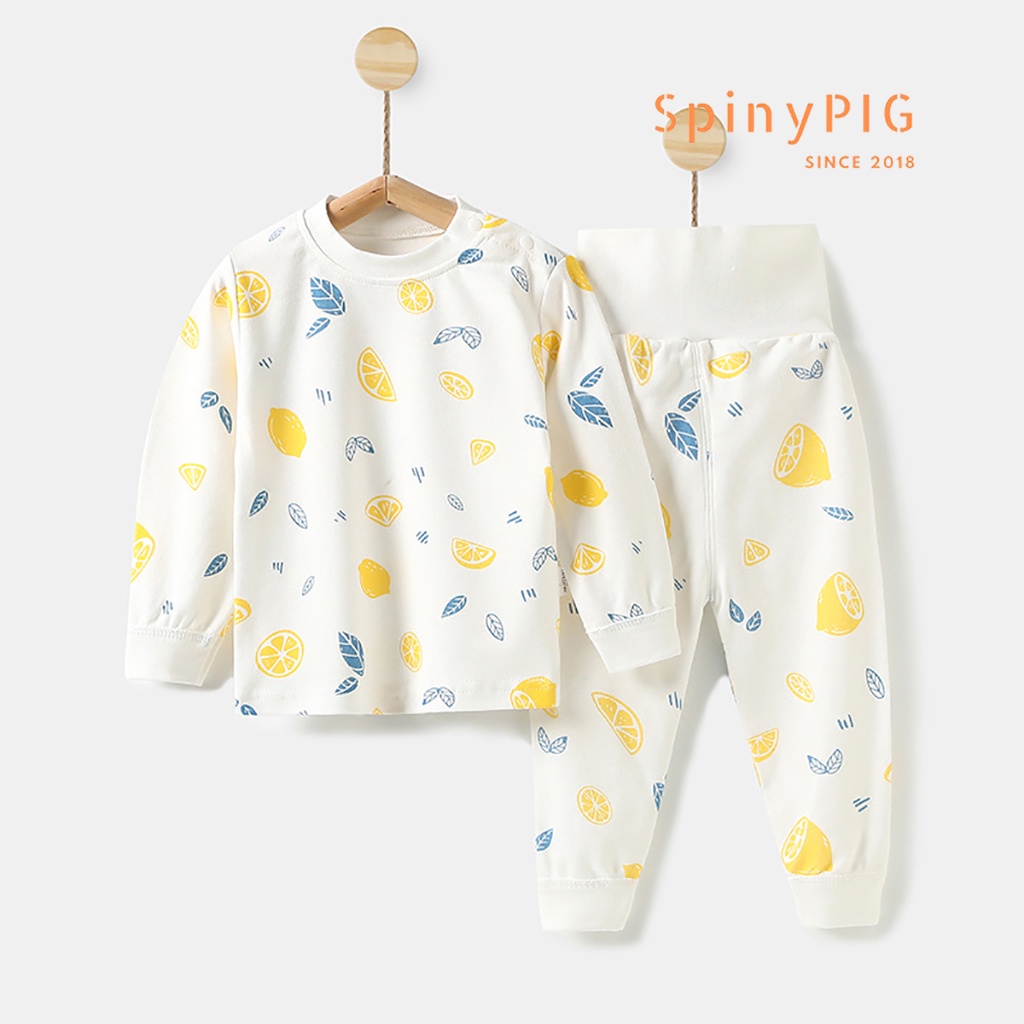 Bộ quần áo cho bé 0-2 tuổi dài tay thu đông cạp cao cotton mềm mại nhiều hoạ tiết