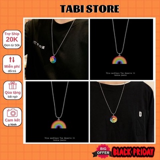 Vòng đeo cổ Hoa Mặt Trời Kaikai Kiki, Cầu Vồng Rainbow dây chuyền hợp kim unisex nam nữ thời trang -TabiStore -