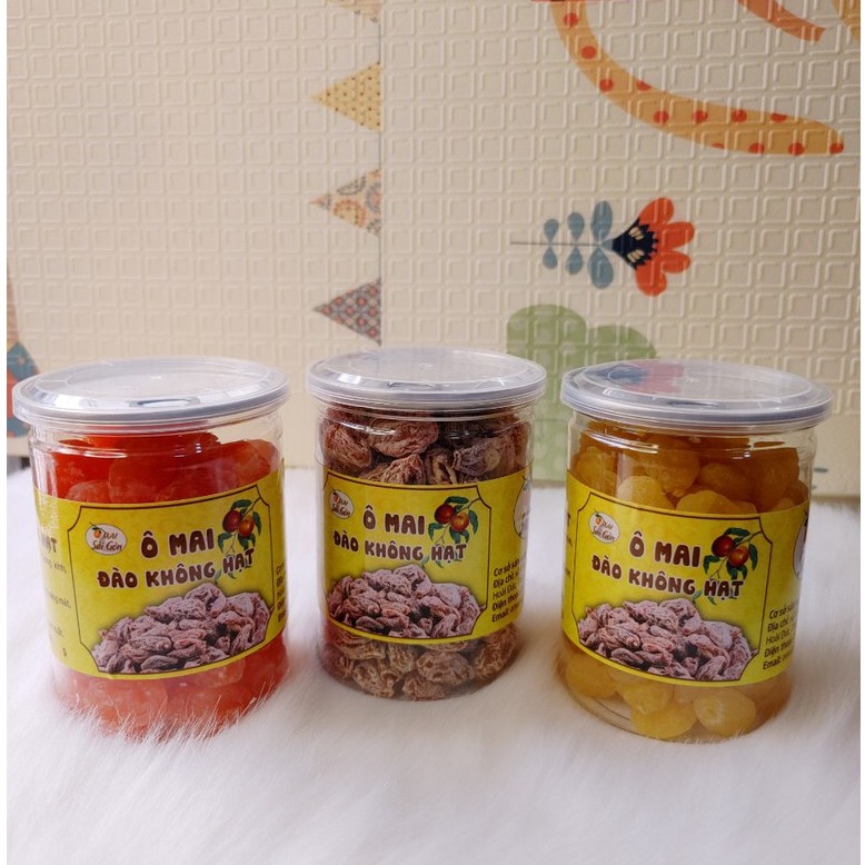 Ô mai Đào Bao Tử không hạt vị Chua Ngọt đặc biệt Hộp 200gr, 400gr
