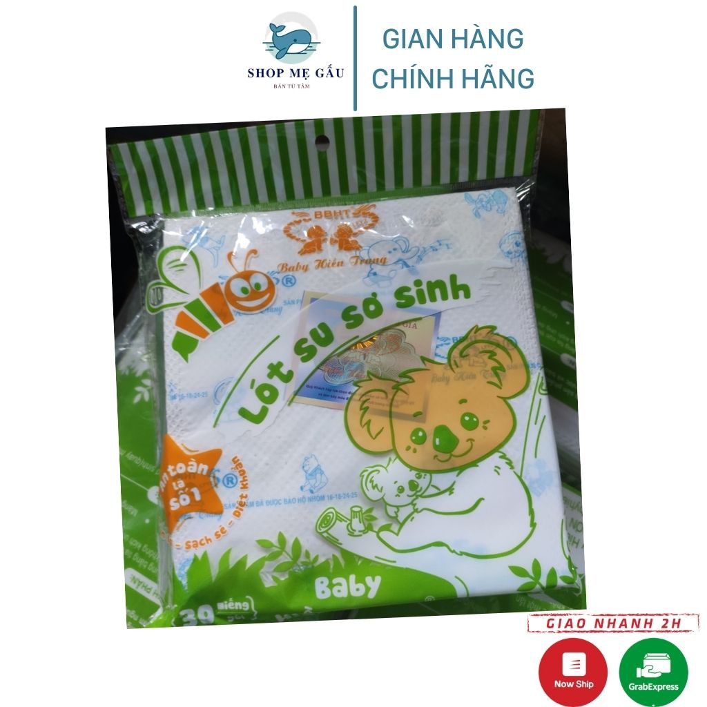 Miếng lót phân su HIỀN TRANG ✨Lót phân su cho bé sơ sinh bịch đại 30 tờ kèm tem 7 màu chính hãng