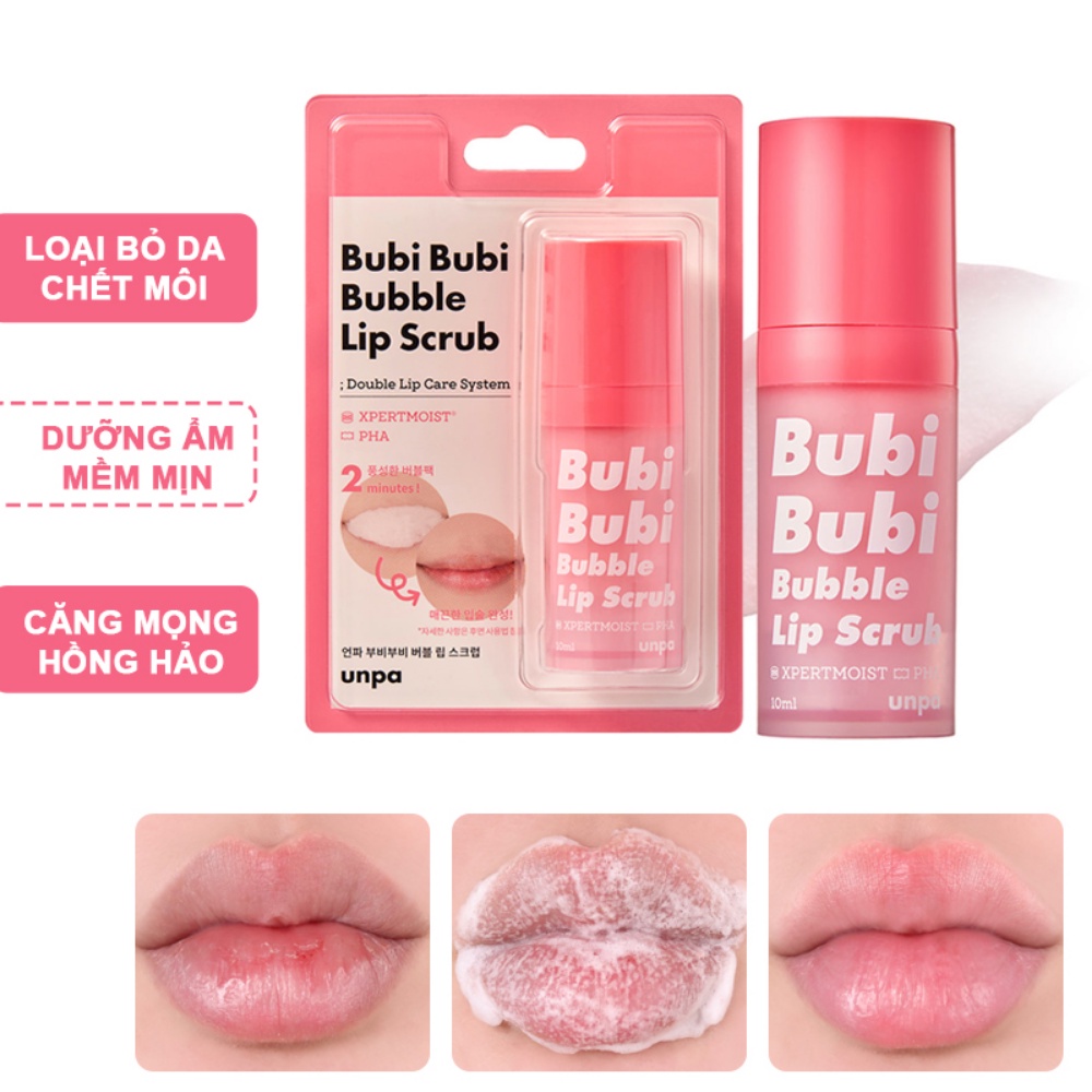 Tẩy da chết môi Bubi Bubi Lip 10ml giúp môi ẩm mịn và mềm mại