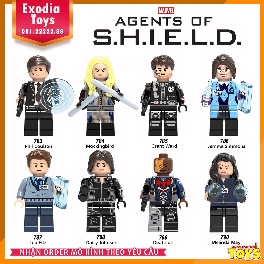 Xếp hình Minifigure Nhân vật đội đặc nhiệm SHIELD : Agents of SHIELD – Đồ Chơi Lắp Ghép Sáng Tạo – XINH X0182