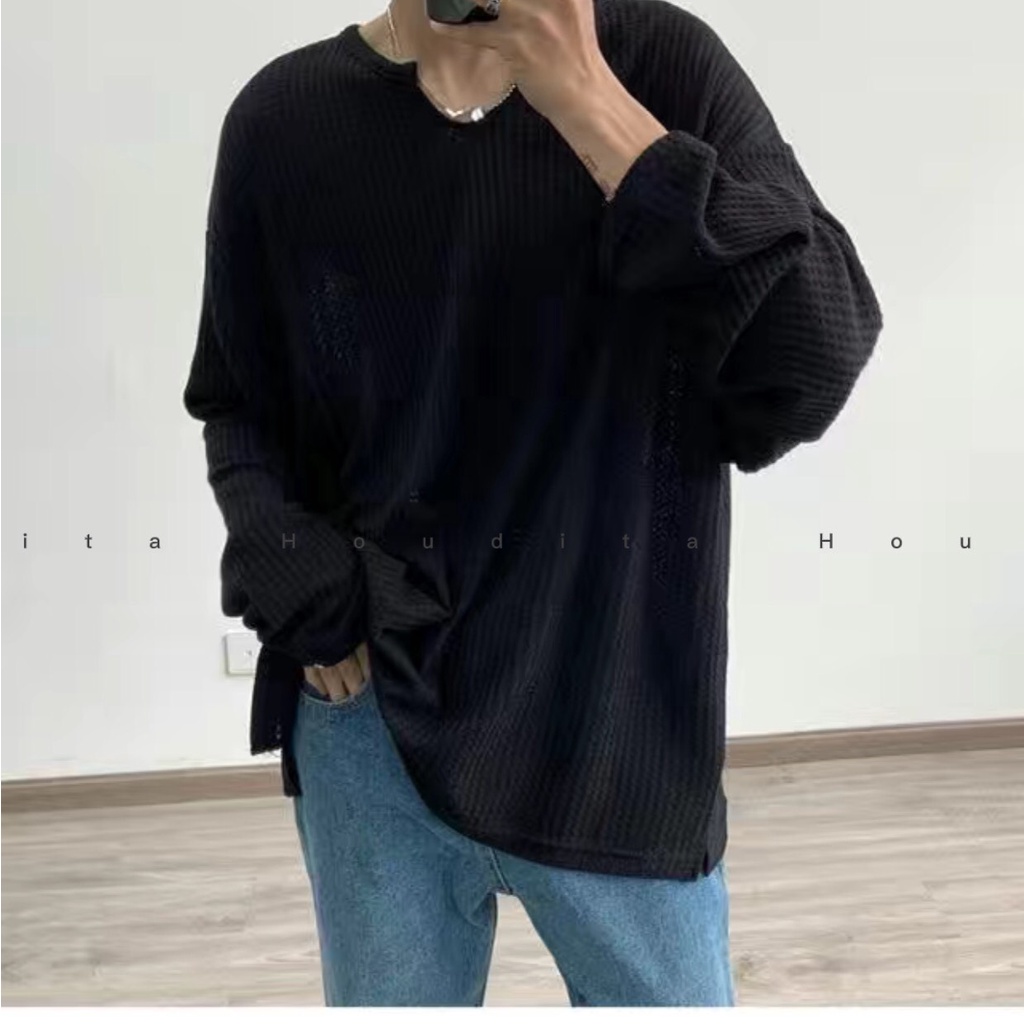 Áo thun nam tay dài - vải thun mềm mịn phong cách trẻ trung Hàn Quốc -HOUDITA - SATD001 | BigBuy360 - bigbuy360.vn