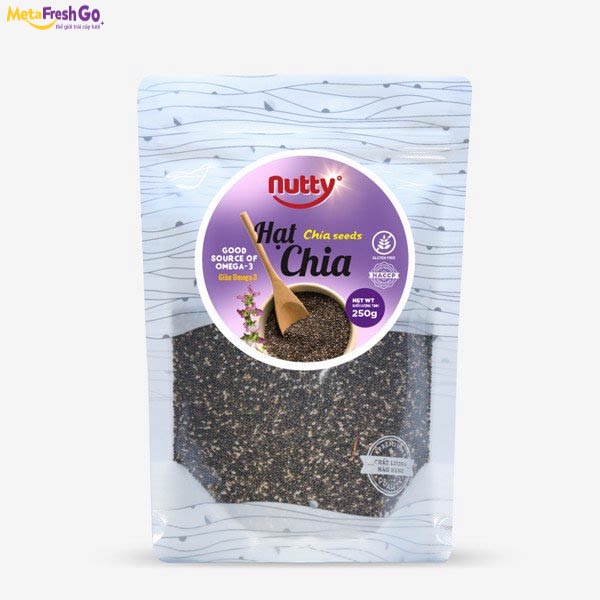 Hạt Chia Nutty Chuẩn Chất Lượng Hạt Sạch, Đều, Heathy, Hỗ Trợ Giảm Cân | Meta freshgo