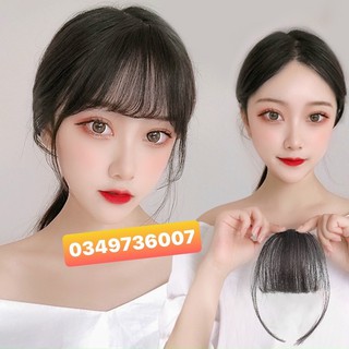 Tóc giả mái thưa Hàn Quốc làm từ tóc thật, dệt tay, mái phồng tự nhiên có thể cắt, uốn, nhuộm