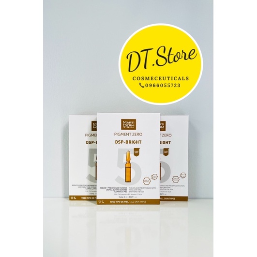 Set 5 ống + dụng cụ mở nấp, Tinh chất martiderm Pigment Zero DSP Bright.