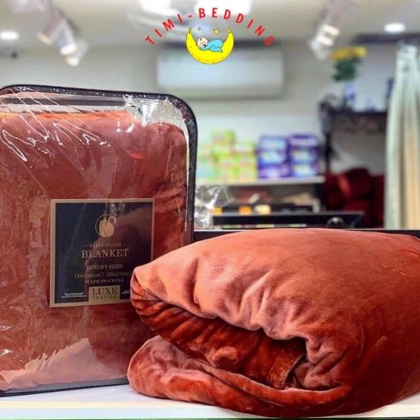 Chăn lông thỏ blanket 2,5kg chính hãng cao cấp đủ mẫu - làm ấm ngay khi đắp chăn - Timibedding