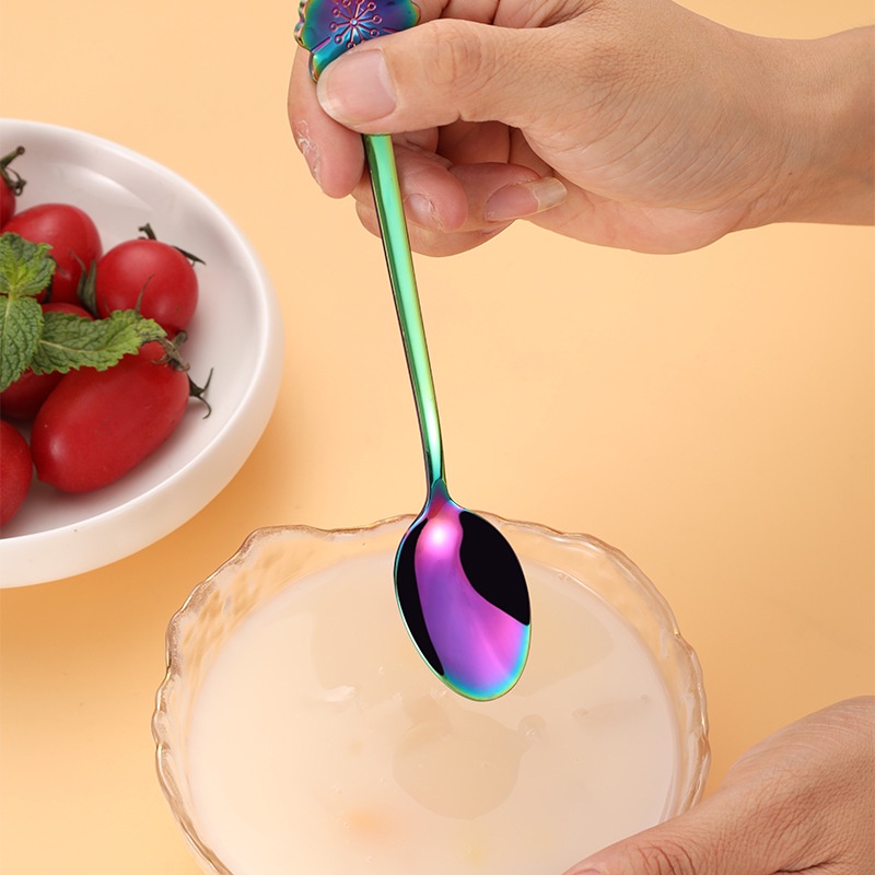 Muỗng Cà Phê Bằng Thép Không Gỉ Hình Hoa Anh Đào