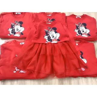 Váy mickey đỏ H.M cho bé 3-10y