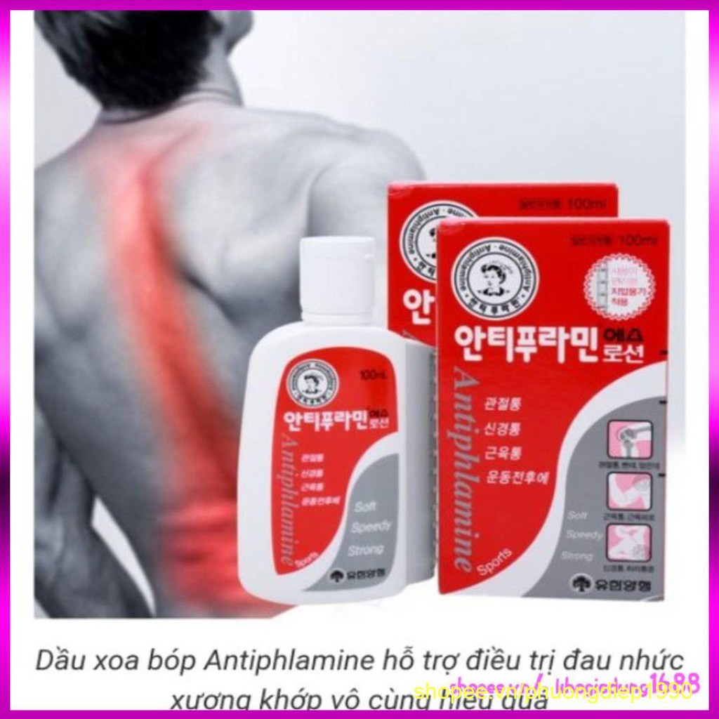 DẦU NÓNG HÀN QUỐC ANTIPLAMINE 100ml GIẢM ĐAU NHỨC XƯƠNG KHỚP