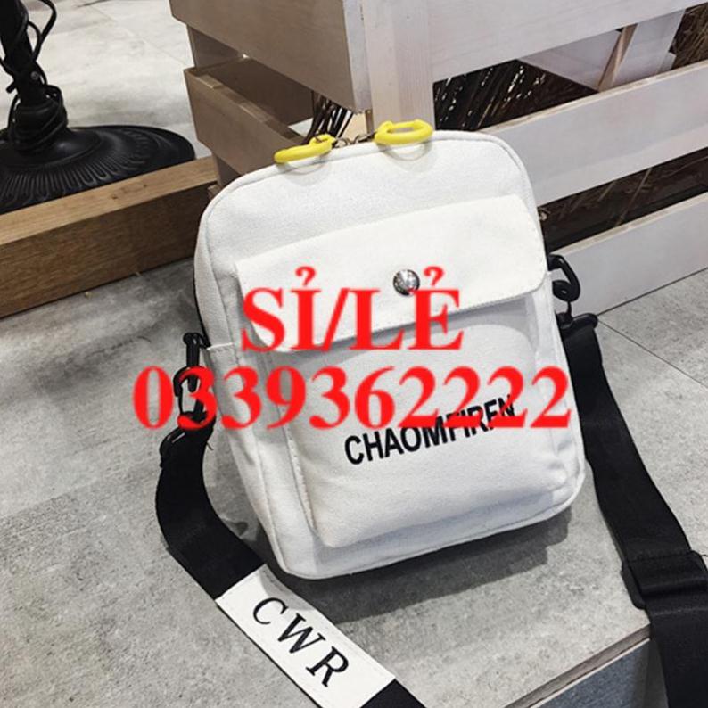 Túi đeo chéo vải canvas kiểu dáng đơn giản trẻ trung thời trang dành cho nữ