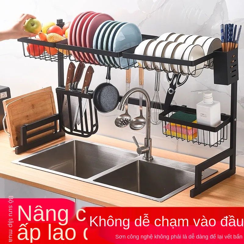 kệ chậu rửa bát đĩa giá để trên mặt bàn gia đình thoát nước