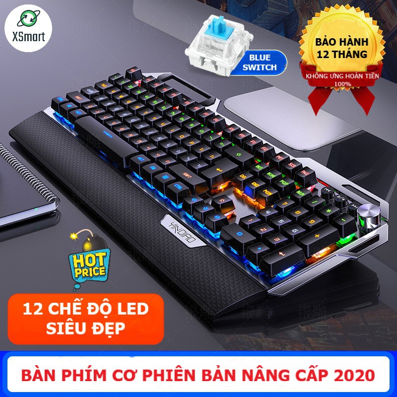 Bàn phím CƠ Gaming TK100 LED nhiều chế độ, có kê tay, blue switch gõ cực đã chơi game cho máy tính, laptop, pc