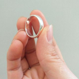 Nhẫn tròn trơn bạc ta cho nam