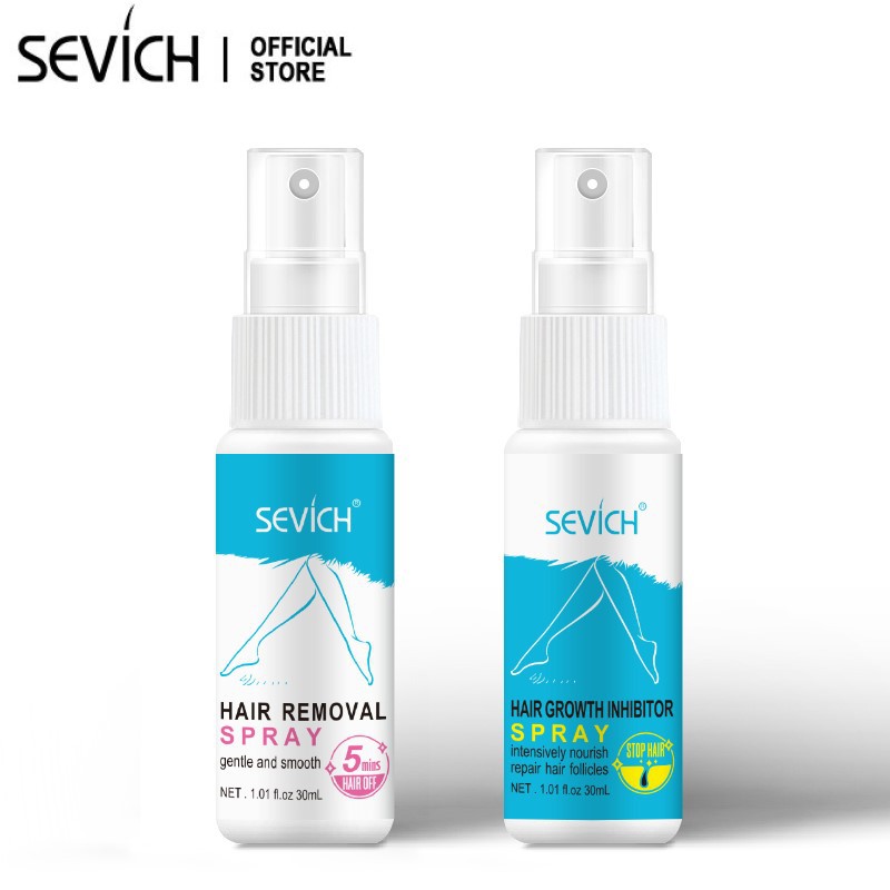 Combo Xịt Tẩy Lông 30ml + Xịt Ức Chế Quá Trình Phát Triển Lông 30ml Sevich