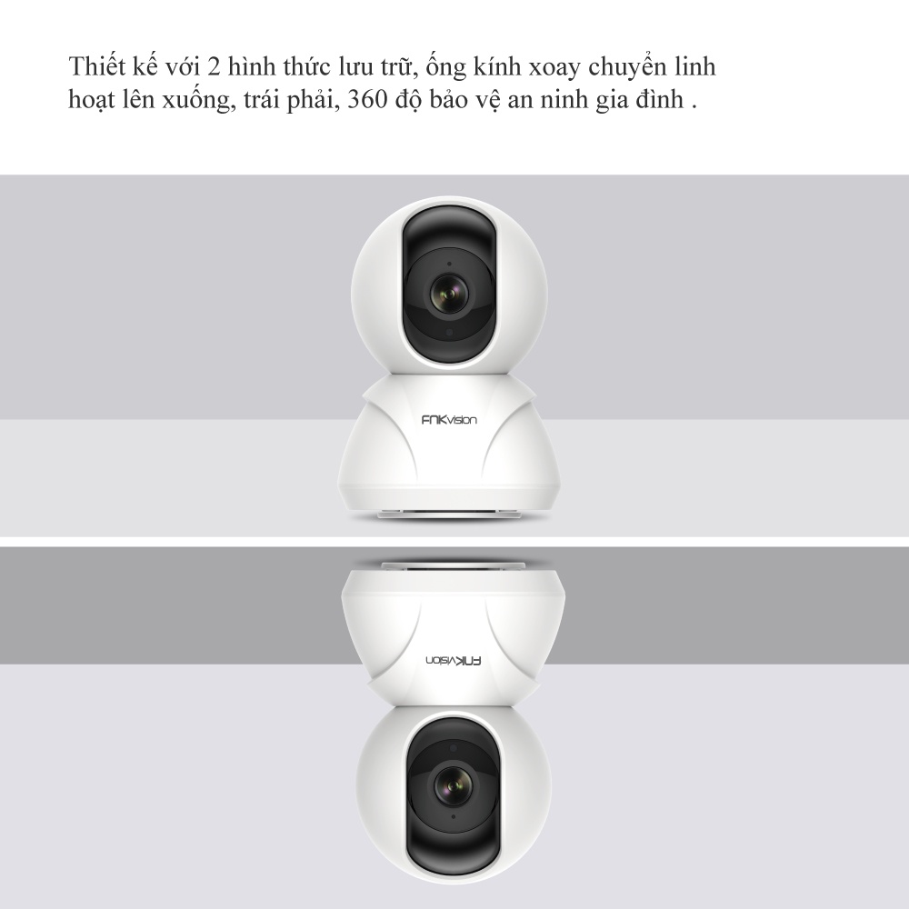 2K Camera Wifi Fnkvision siêu nét YOOSEE 5MP 360° đàm thoại 2 chiều, - quan sát toàn cảnh
