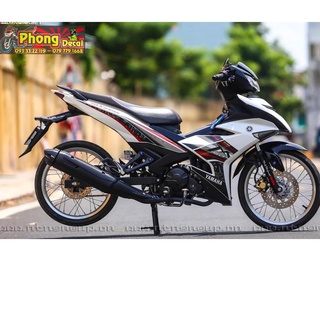 Tem Rời Exciter 150 Mx King Dán Xe Trắng Phối Xám Đen Đỏ