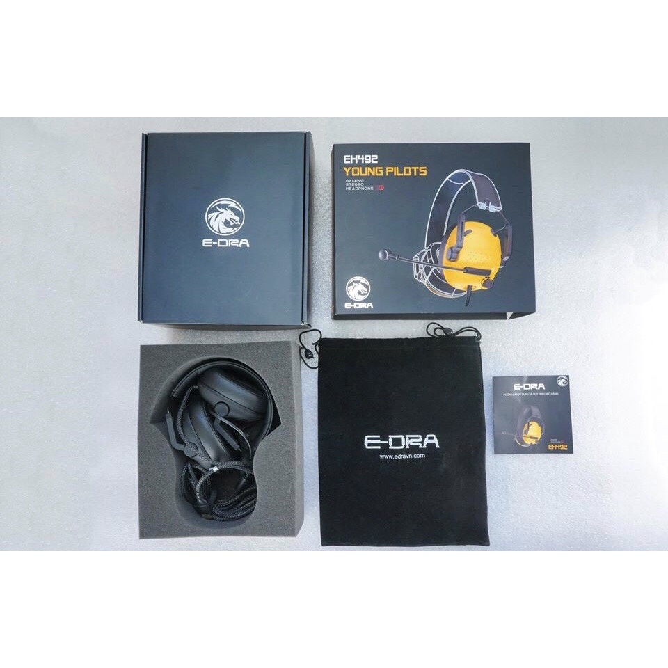 Tai nghe gaming, máy tính E-Dra EH492 cao cấp, chất lượng, đeo cực êm tai, dùng chơi game FPS cực ngon, xài siêu bền