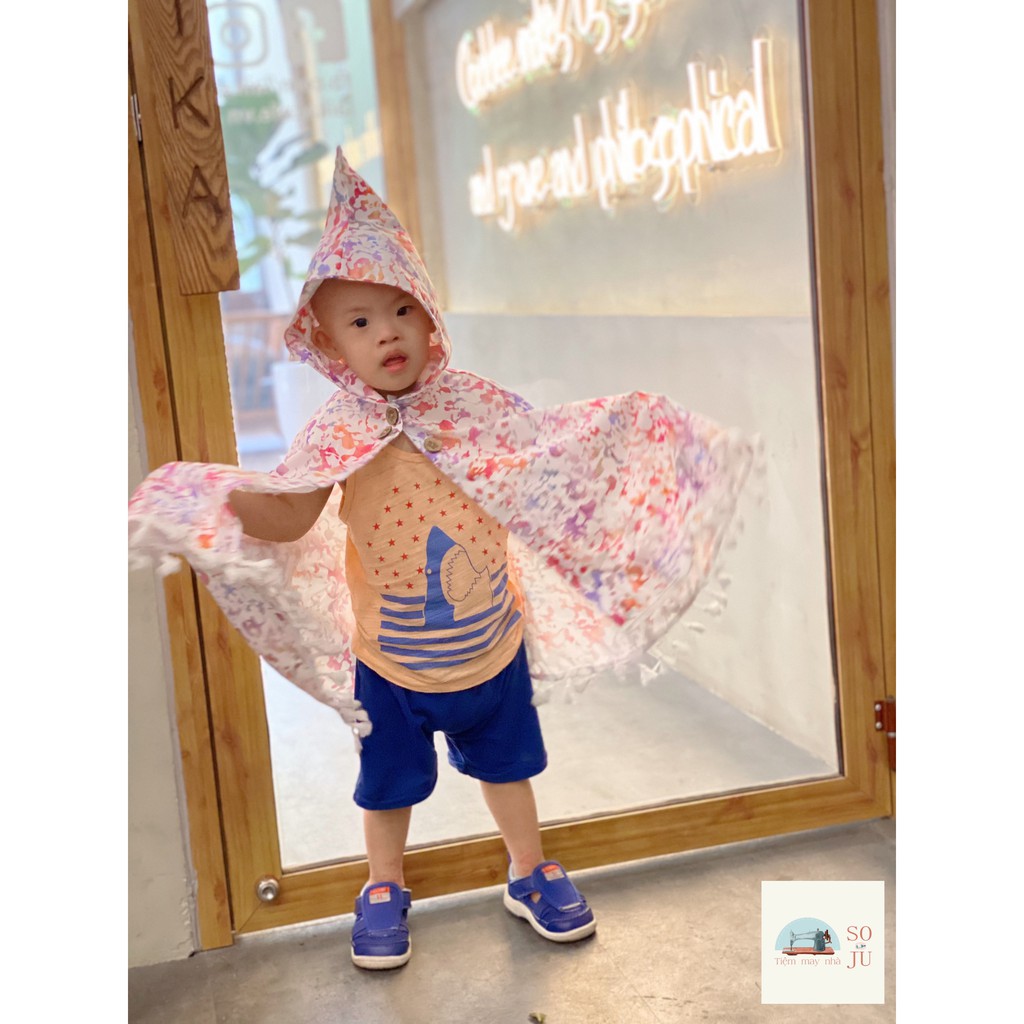 Áo Choàng PONCHO  Chống Nắng, Chống Gió Cho Bé Cánh Dơi THIẾT KẾ