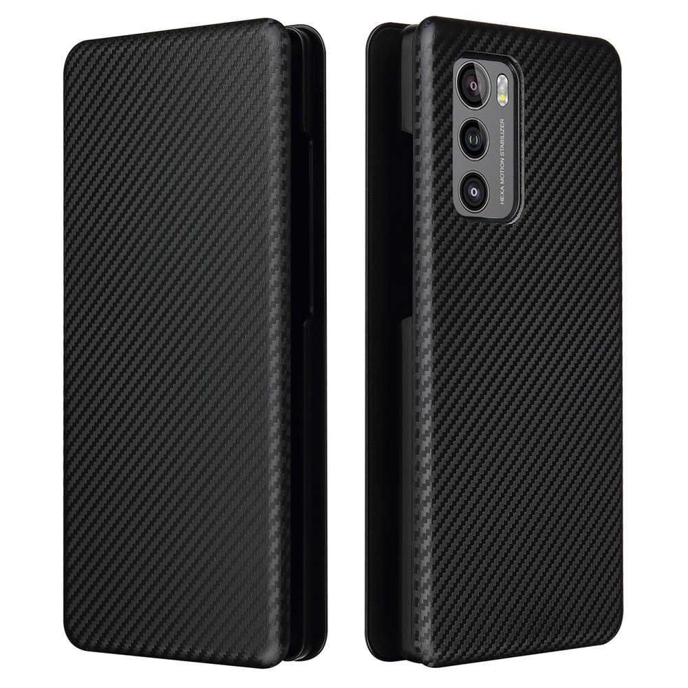 Ốp Điện Thoại Nắp Lật Từ Tính Sợi Carbon Chống Sốc Cho LG Wing 5G