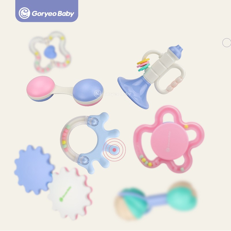 Set đồ chơi xúc xắc gặm nướu phát triển kỹ năng cơ bản cho bé thương hiệu Gorygeo Baby Hàn Quốc