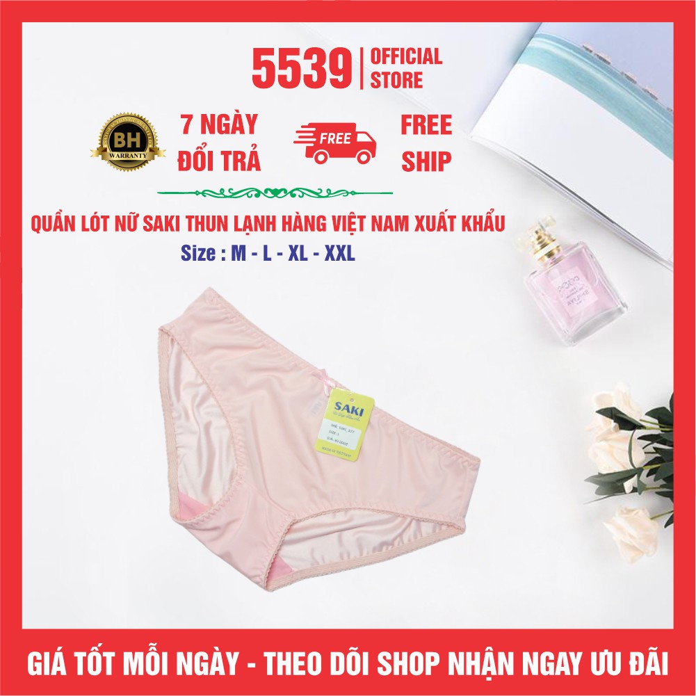 Quần lót nữ thun lạnh trơn bóng Saki nhiều màu co giản tốt mặc thoải mái dễ phối đồ  - Shop 5539