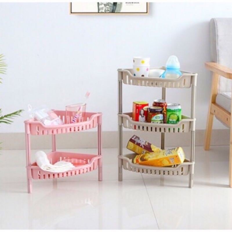 Kệ Nhựa Góc 2 Tầng 3 Tâng Đa Năng Nhiều Màu