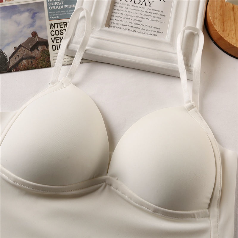 Áo Lót Thể Thao Không Đường May Hình Chữ U Chất Liệu Lụa Mát Dành Cho Nữ