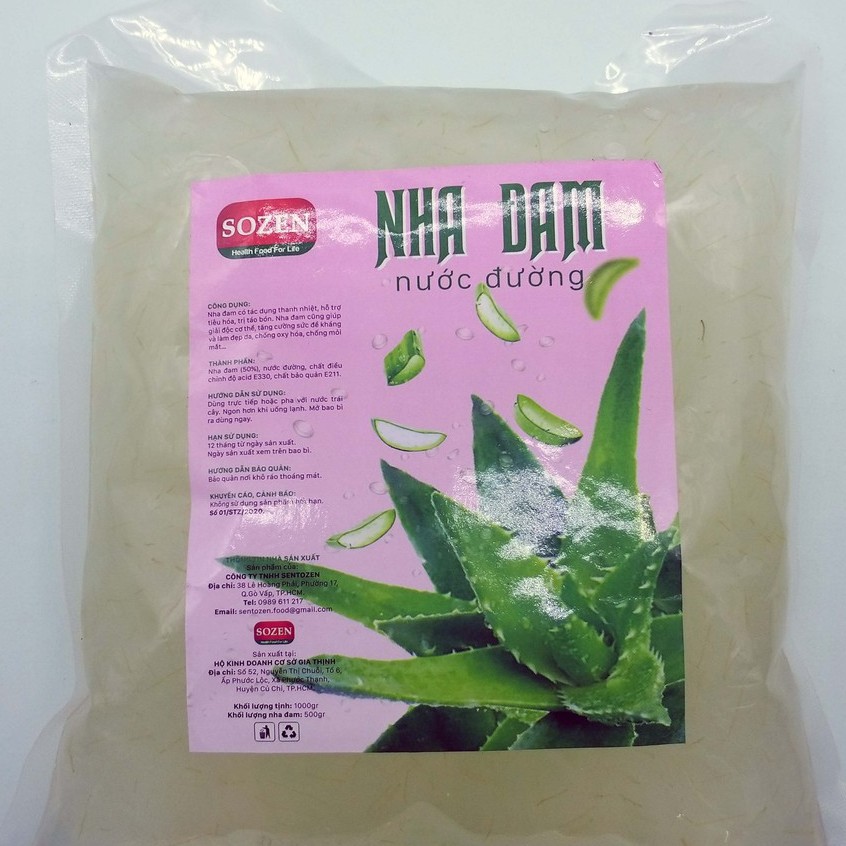 Thạch Nha Đam Nước Đường Sozen Bịch 1 Kg Nguyên liệu pha chế