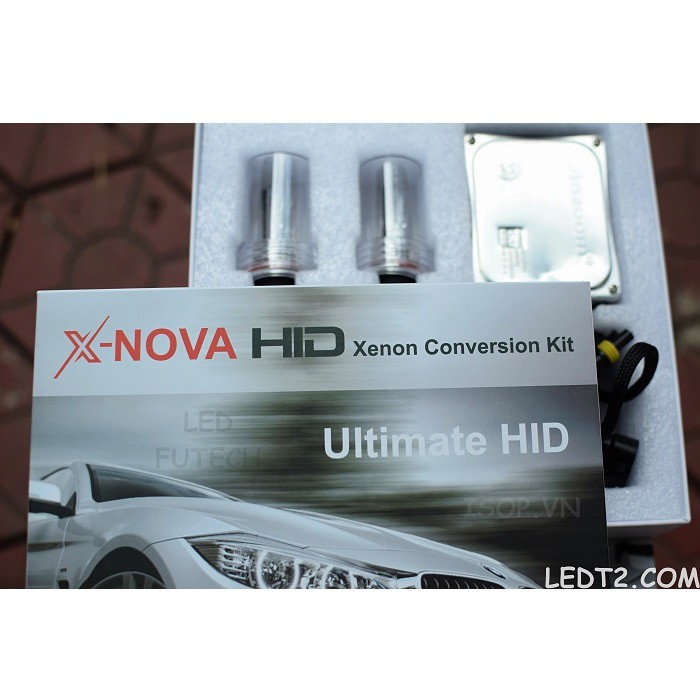 [LEDT2 ISOP] X - Nova HID Xenon Conversion Kit 55w CANBUS tăng sáng +500% [Số lượng: 1 cặp] [Bảo hành 2 năm]