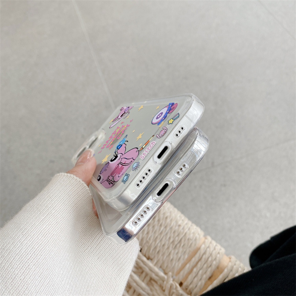 DISNEY Ốp Điện Thoại Trong Suốt In Hình Stitch Cho iPhone 13 12 11 X XS Pro Max XR Lilo & Stitch 7 8 Plus