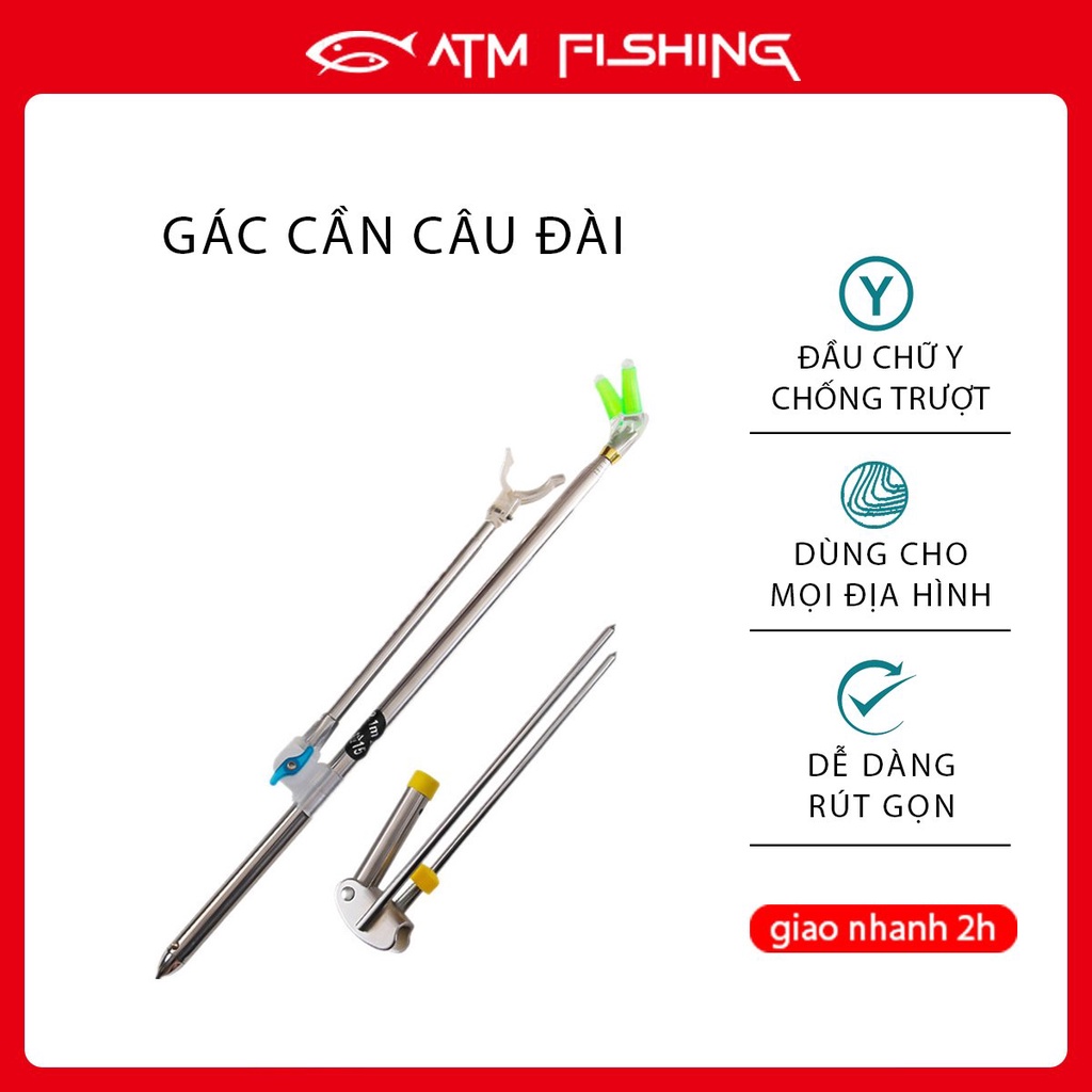 Gác Cần Inox Cao Cấp Chuyên Dụng Câu Đài, Siêu Tiện Lợi