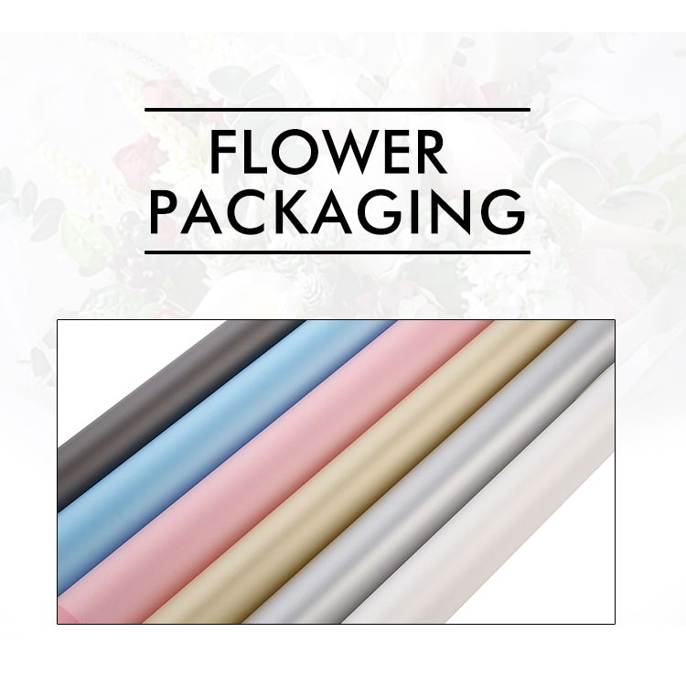Giấy gói hoa trong mờ chống thấm nước viền màu theo phong cách hàn quốc