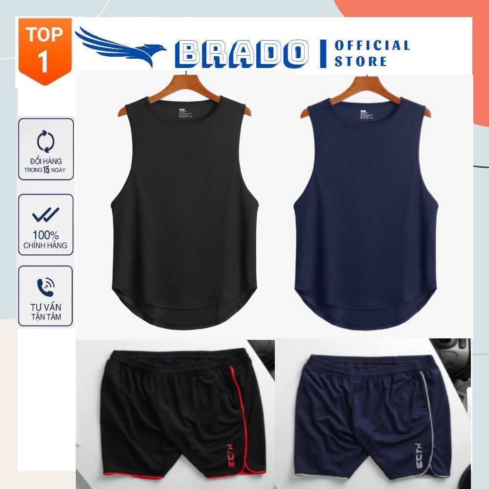[ 𝐂𝐎𝐌𝐁𝐎 𝐄𝐂𝐇𝐓 ] Bộ Quần Áo thể thao nam, tập gym, chơi thể thao, chạy bộ, mặc ở nhà chất vải Cotton Thái co giãn