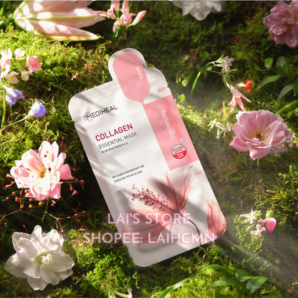 Mặt Nạ Mediheal Essential Mask Hàn Quốc 24ml Dưỡng Ẩm, Trắng Da, Giảm Mụn, Săn Chắc Da, Chống Lão Hoá, Thân Thiện Với Da