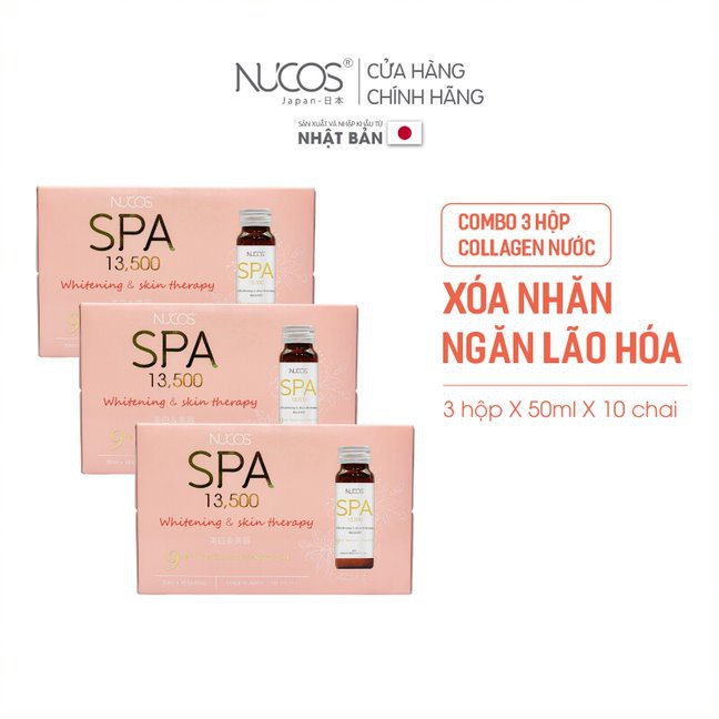 Combo 3 Hộp Collagen chống lão hóa săn chắc da Nucos Spa 13500 3 Hộp x 10 Chai x 50ml | BigBuy360 - bigbuy360.vn