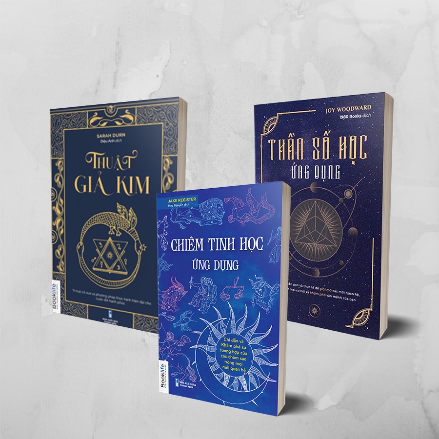 Sách - Combo 3 cuốn: Thuật giả kim + Chiêm tinh học ứng dụng + Thần số học ứng dụng - 1980Books