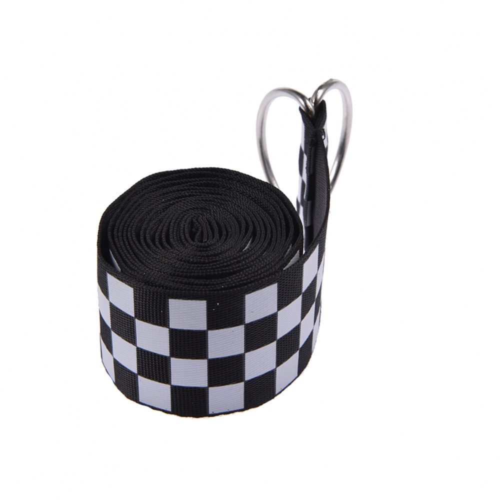 135cm Nữ kẻ caro Thắt lưng vải Thắt lưng Cummerbunds Dây thắt lưng Dây lưng kẻ sọc đen trắng