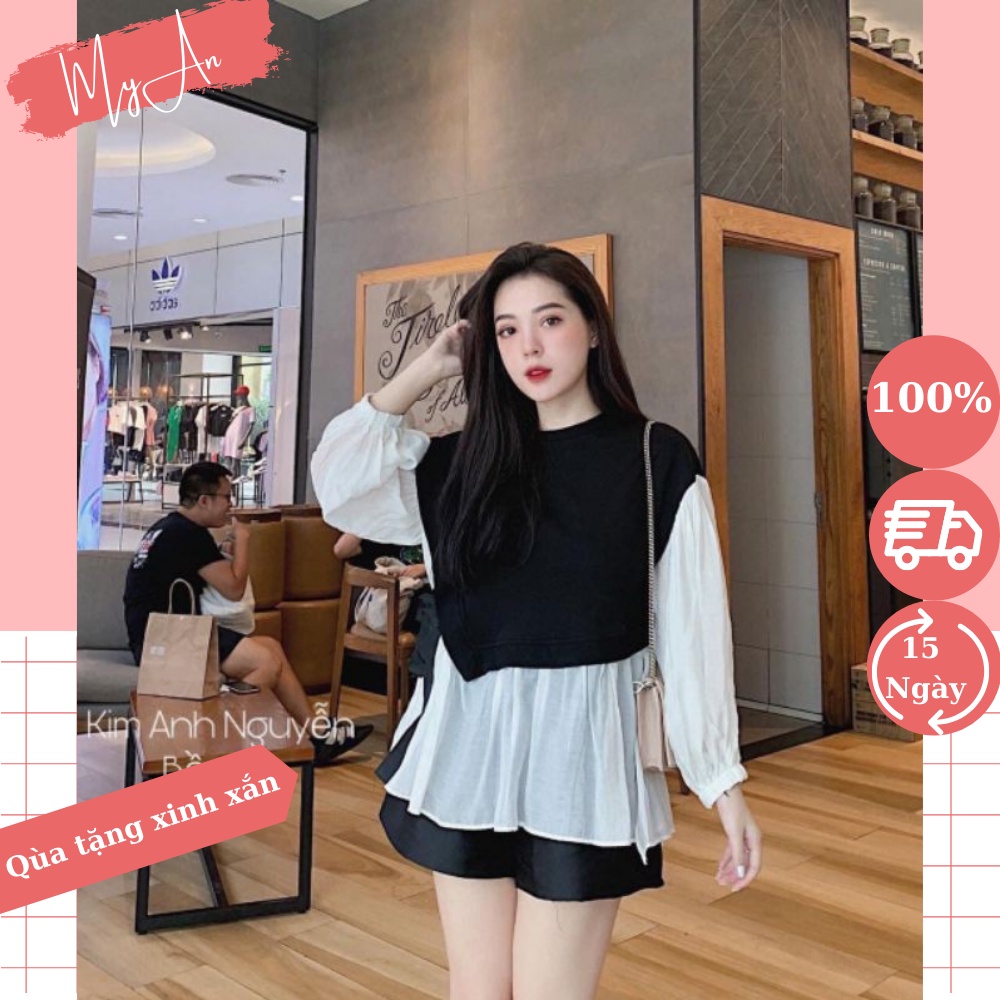 [Hàng Cao Cấp] Áo baby doll nơ eo, chất liệu thô cao cấp dày dặn - MYAN Store CD059