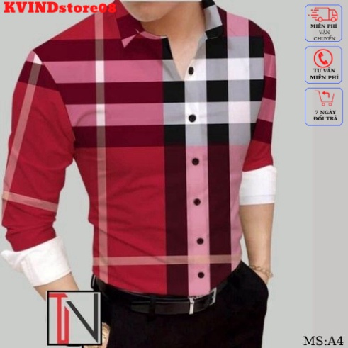 ⭐ Sơ Mi Nam Lụa Hàn QuốcCao Cấp Chất Liệu Lụa Chống Nhăn ,Không Xù Lông ,Không Phai Màu _KVINDstore08