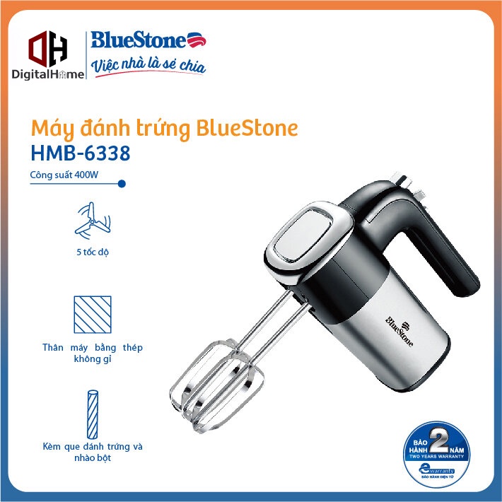 Máy Đánh Trứng Bluestone HMB-6338 / 6333s , Công Suất 400W,5 Tốc Độ, Bảo hành chính hãng 24 Tháng